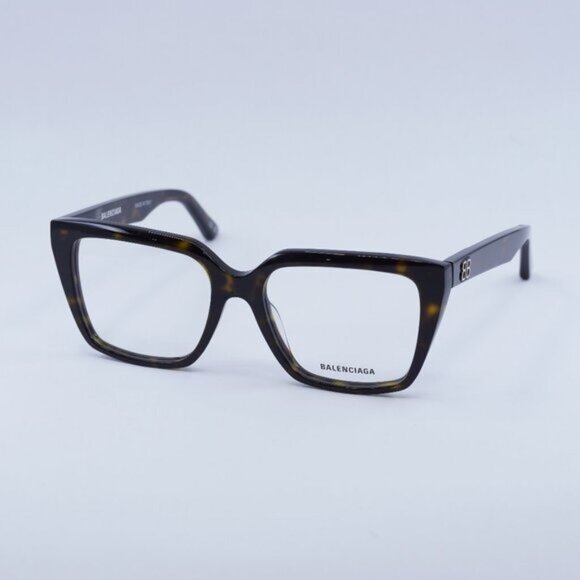 🕶️ New Balenciaga BB0130O 005 Eyeglasses - Dark Havana Frame 53mm - Picture 1 of 10